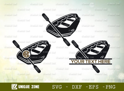 kayak Monogram SVG Cut File, Kayak Boat Svg, Canoe Svg, Paddle Svg, Water Sports Svg, Kayak Monogram Svg, Kayaker Svg, Kayaking Svg, Kayak Silhouette, SVG Unique Zone 
