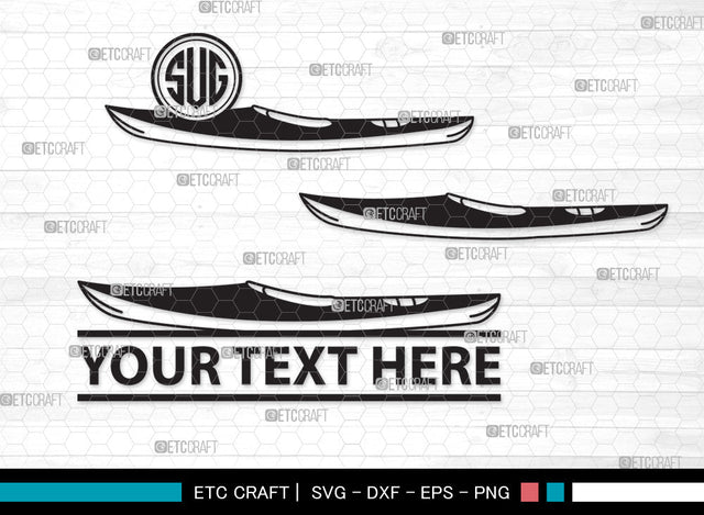 Kayak Monogram SVG | Kayak Paddle Svg | Kayaker Svg | Kayak Boat Svg | Canoe Svg | Rowing Svg | Water Sports Svg | Kayak Monogram SVG ETC Craft 