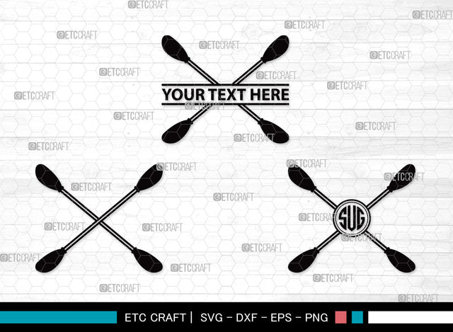 Kayak Monogram SVG | Kayak Paddle Svg | Kayaker Svg | Kayak Boat Svg | Canoe Svg | Rowing Svg | Water Sports Svg | Kayak Monogram SVG ETC Craft 