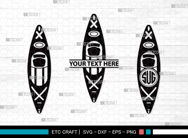 Kayak Monogram SVG | Kayak Paddle Svg | Kayaker Svg | Kayak Boat Svg | Canoe Svg | Rowing Svg | Water Sports Svg | Kayak Monogram SVG ETC Craft 