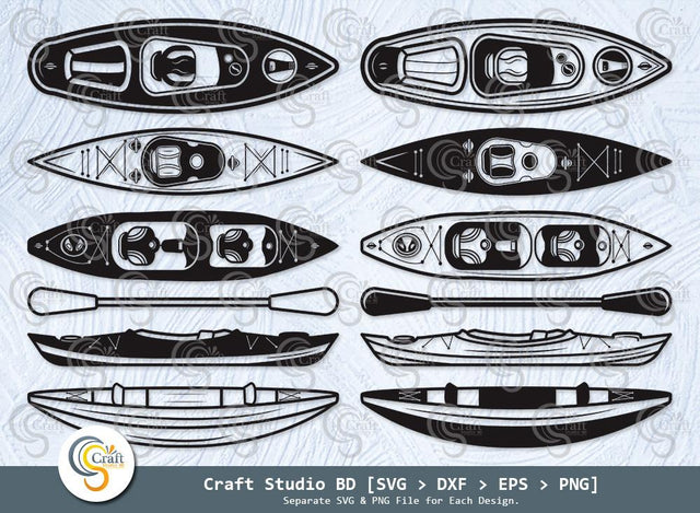 Kayak Silhouette, Kayaker Svg, Water Sports Svg, Kayak Paddle Svg, Kayak Boat Svg, Kayak Svg Bundle SVG ETC Craft 