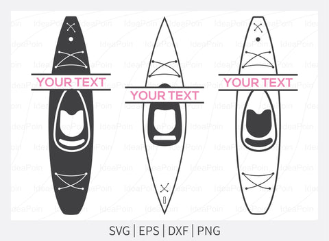 Kayak SVG, Kayak Monogram SVG, Kayak Split Monogram, Kayak Paddle SVG, Sport Outdoor, Rowing Svg, Kayak Silhouette, Water Sports Svg, Png SVG Dinvect 