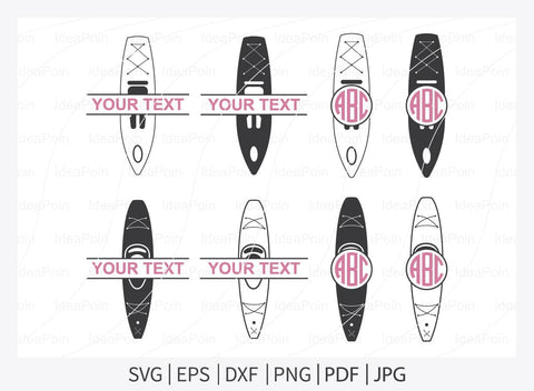 Kayak SVG, Kayak Monogram SVG, Kayak Split Monogram, Kayak Paddle SVG, Sport Outdoor, Rowing Svg, Kayak Silhouette, Water Sports Svg, Png SVG Dinvect 