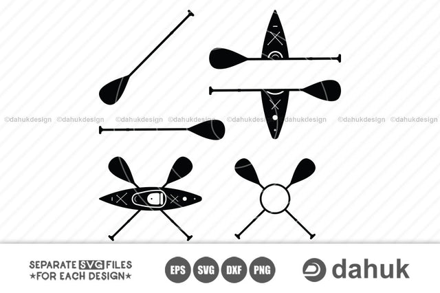 Kayak SVG, Kayak Paddle Monogram SVG, Kayaker SVG, svg , eps, dxf files SVG dahukdesign 