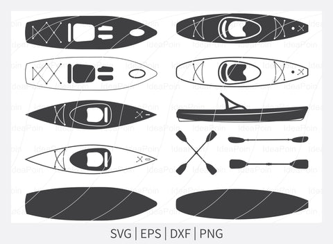 Kayak SVG, Kayak Paddle SVG, Sport Outdoor SVG, Rowing Svg, Kayak Silhouette, Water Sports Svg, Silhouette Cameo, vinyl design, Cameo, Svg SVG Dinvect 