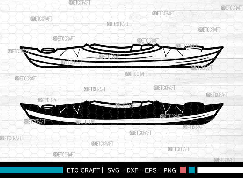 Kayak SVG, Kayaker Svg, Water Sports Svg, Kayak Paddle Svg, Kayak Boat ...