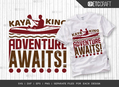 Kayaking Adventure Awaits SVG Cut File, Kayak Svg, Kayak Life Svg, Canoe Svg, Kayak Saying Svg, Lake Quotes, ETC T00304 SVG ETC Craft 