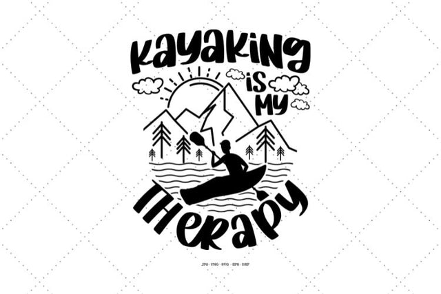 Kayaking Svg, Camping Svg, Lake and Mountain SVG SVG Digital Designer 