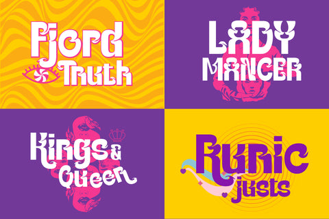 KAYINO | Groovy Retro Font Font twinletter 