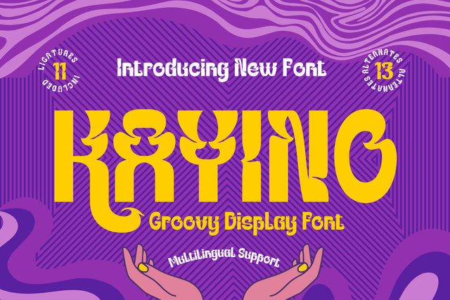 KAYINO | Groovy Retro Font Font twinletter 