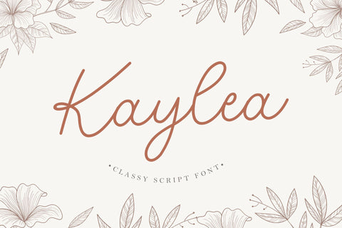 Kaylea Script Font Hayletter Creative 