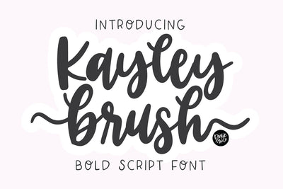 Kayley Brush Flourish Font Font Blush Font Co. 