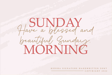 Kedira Signatre Font Zeenesia Std 
