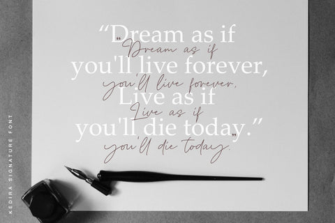 Kedira Signatre Font Zeenesia Std 