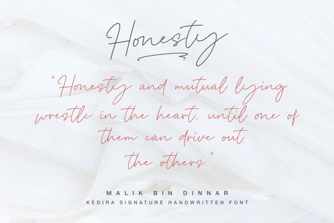 Kedira Signatre Font Zeenesia Std 