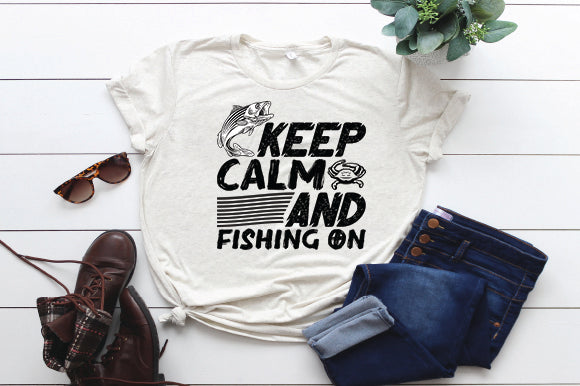 Keep calm and fishing on SVG thesvgfactory 