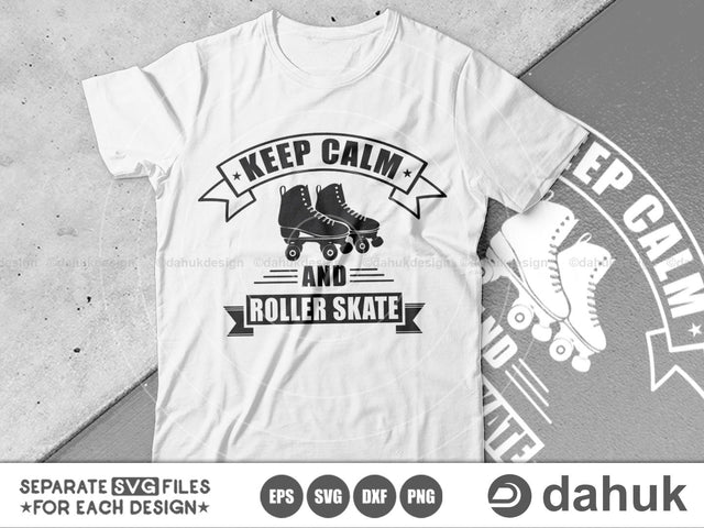 Keep Calm And Roller Skate, Roller Skates SVG, Roller Derby svg, Cut file, for silhouette, Cricut design space, vinyl cut files SVG dahukdesign 