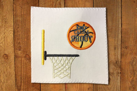 Keep Calm and Shoot Basketball Applique Embroidery Embroidery/Applique Designed by Geeks 