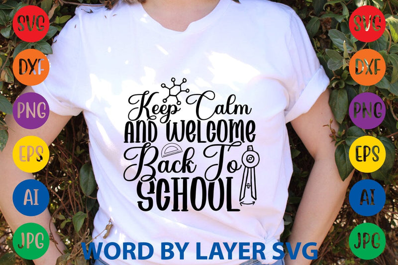 Keep Calm And Welcome Back To School SVG Design SVG Rafiqul20606 