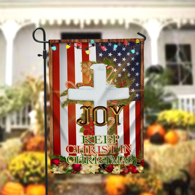 Keep Christ In Christmas Garden Flag - 12x18 Garden Flag Sublimation Design Download PNG File Instant Download Sublimation CaldwellArt 