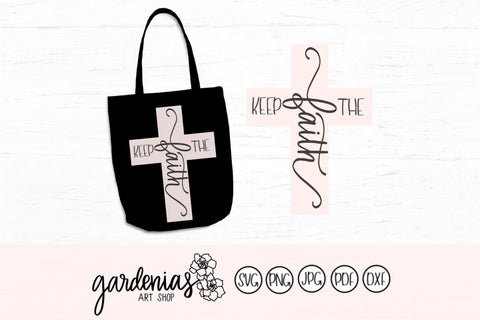 Keep the Faith in Cross SVG Gardenias Art Shop 