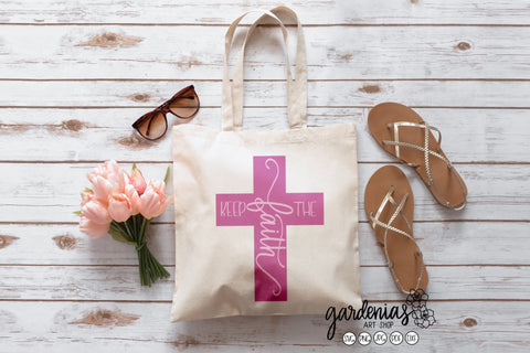 Keep the Faith in Cross SVG Gardenias Art Shop 