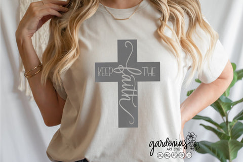 Keep the Faith in Cross SVG Gardenias Art Shop 