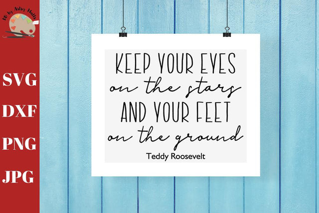 Keep Your Eyes on the Stars - inspirational wall design - eyes on the stars svg dxf SVG The Artsy Spot 