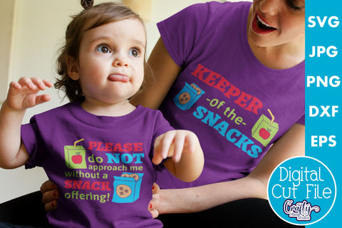 Keeper Of The Snacks Shirt Design | Mom And Me Svg SVG Crafty Mama Studios 