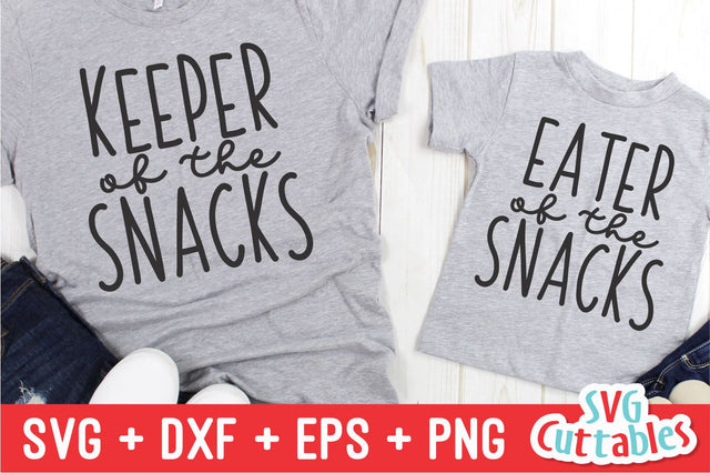 Keeper Of The Snacks svg - Eater Of The Snacks - Mommy and Me Cut File - svg - dxf - eps - png - Mom - Silhouette - Cricut - Digital File SVG Svg Cuttables 