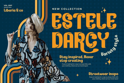 Kejaxi | Groovy Retro Font Font twinletter 