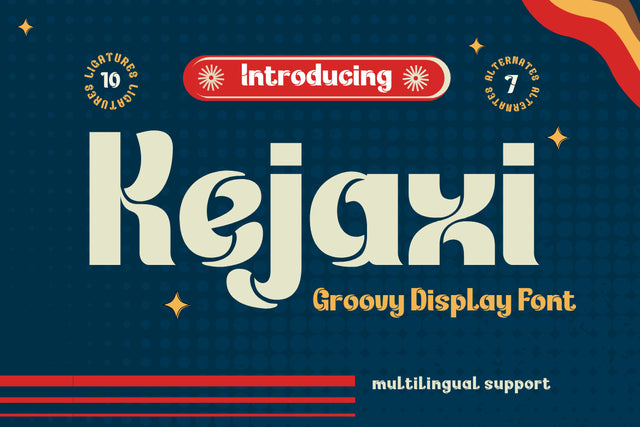 Kejaxi | Groovy Retro Font Font twinletter 