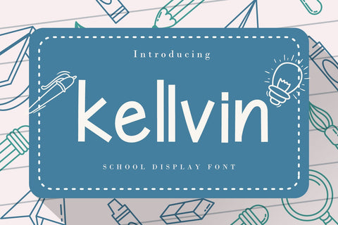 Kellvin - A School Display Font Font AEN Creative Store 