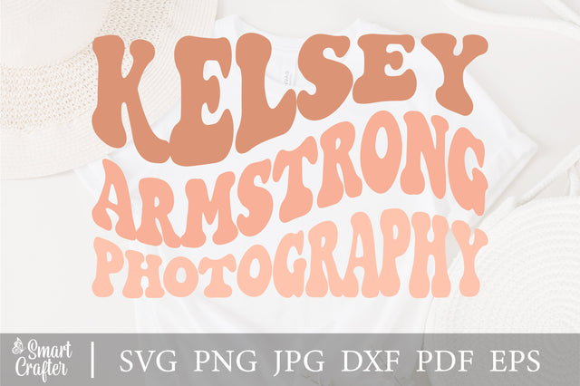Kelsey Armstrong Photography svg, wavy style svg, EPS PNG Cricut Instant Download SVG Fauz 