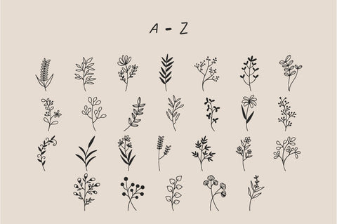 Kembang - Floral Dingbat Font Masyafi Studio 