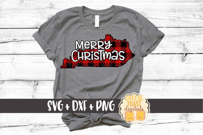 Kentucky - Buffalo Plaid State - SVG PNG DXF Cut Files SVG Cheese Toast Digitals 