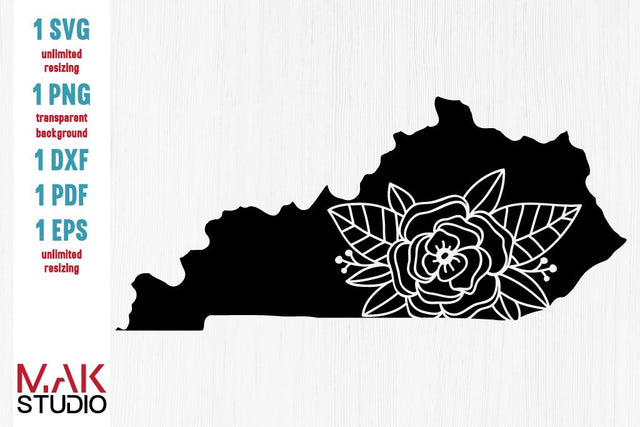 Kentucky flower svg, Kentucky flower svg file, Kentucky flower cut file, Kentucky floral svg, Kentucky svg file SVG MAKStudion 