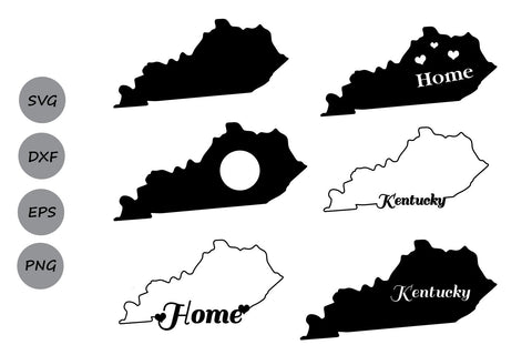 Kentucky Monogram| American States SVG Cut Files SVG CosmosFineArt 