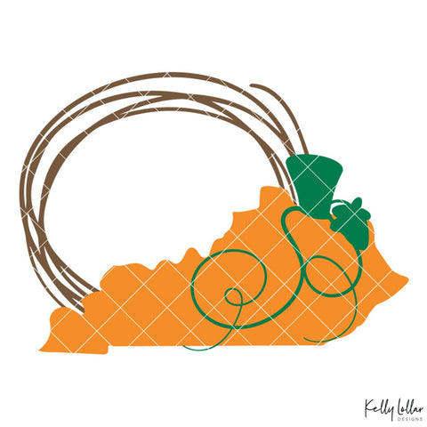 Kentucky Pumpkin Frame SVG Kelly Lollar Designs 