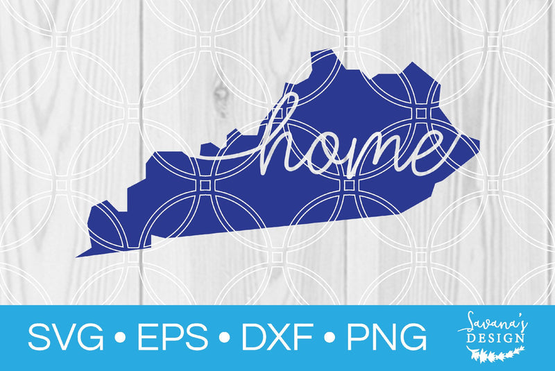 Kentucky State with Home SVG SavanasDesign 
