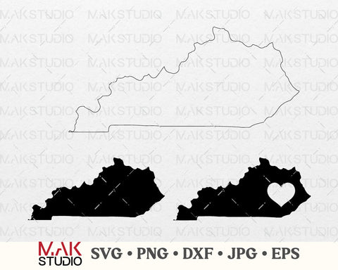 Kentucky svg, Kentucky cut file, Kentucky, Kentucky png, State svg, Kentucky state, Kentucky state svg, KY svg, Kentucky svg file, KY png SVG MAKStudion 