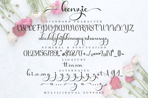 Kenzie Font love script 