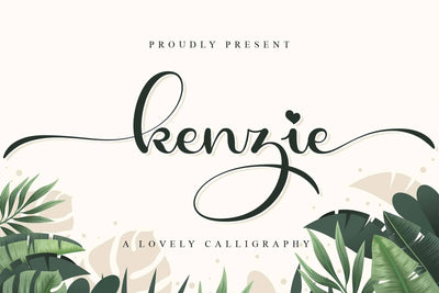 Kenzie Font love script 