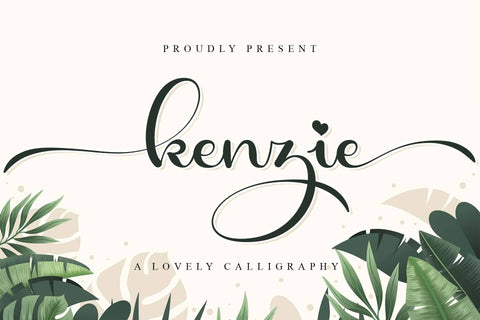 Kenzie Font love script 