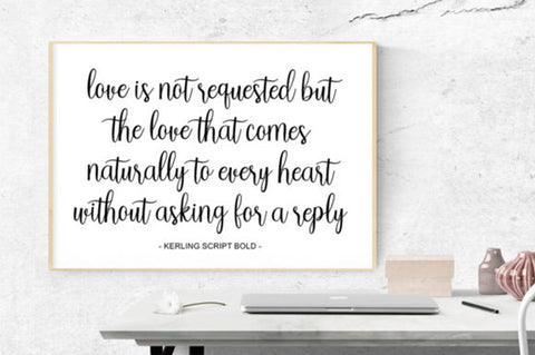 Kerling Script Font Rama Type 