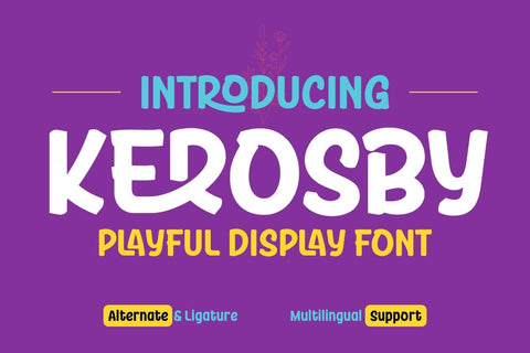 Kerosby - Handwriting Font Font twinletter 