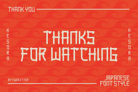 KESORA Faux Japanese Font Font twinletter 