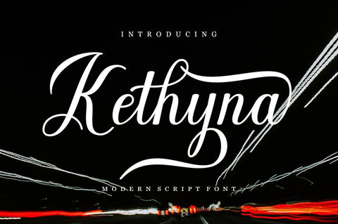 Kethyna Script Font Straight.co 