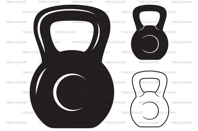 Kettlebell for weight training SVG TribaliumArtSF 