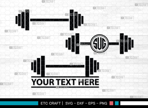 Kettlebell Monogram, Kettlebell Silhouette, Kettlebell SVG, Kettle Bell Svg, Barbell Svg, Dumbbell Svg, Fitness Svg, Gym Svg, SB00428 SVG ETC Craft 